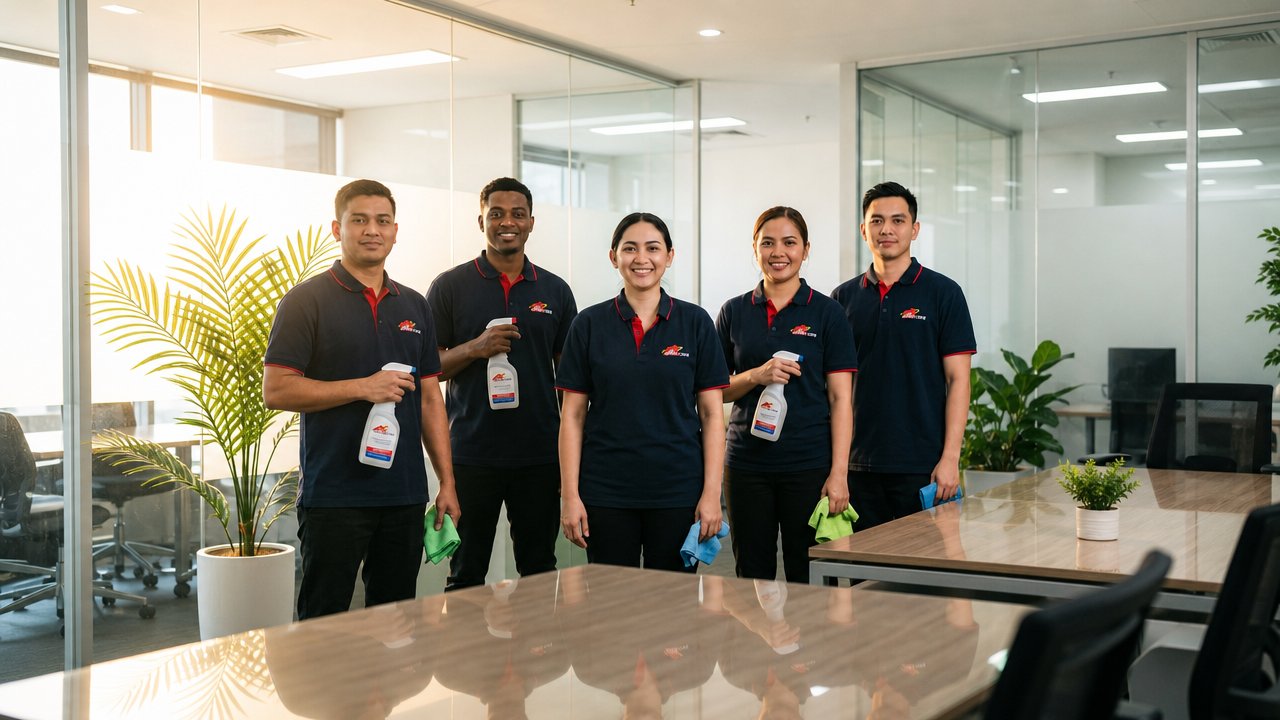 The Office Care team on-site at a client facility